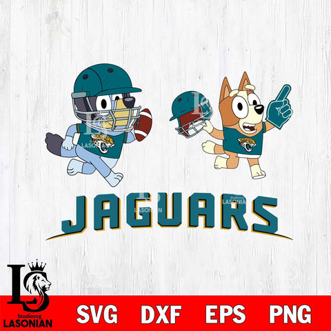 Jacksonville Jaguars Bluey Chilli NFL 2 Svg Eps Dxf Png File, Digital Download, Instant Download