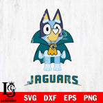 Jacksonville Jaguars Bluey Dracula Halloween Svg Eps Dxf Png File, Digital Download, Instant Download