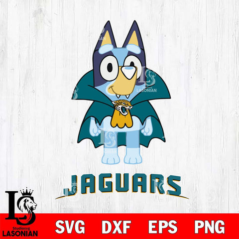 Jacksonville Jaguars Bluey Dracula Halloween Svg Eps Dxf Png File, Digital Download, Instant Download