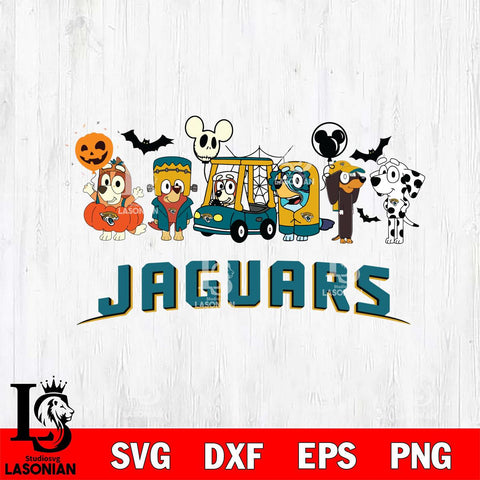 Jacksonville Jaguars Bluey Halloween Svg Eps Dxf Png File, Digital Download, Instant Download
