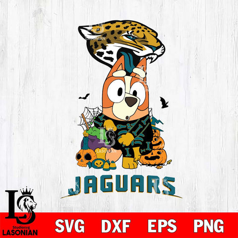 Jacksonville Jaguars Bluey Halloween NFL Svg Eps Dxf Png File, Digital Download, Instant Download