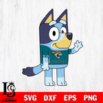 Jacksonville Jaguars Bluey NFL 4 Svg Eps Dxf Png File, Digital Download, Instant Download