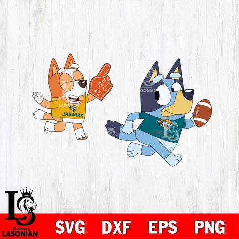 Jacksonville Jaguars Bluey chilli football NFL Svg Eps Dxf Png File, Digital Download, Instant Download