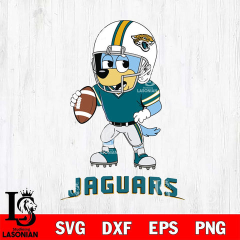 Jacksonville Jaguars Bluey rugby Svg Eps Dxf Png File, Digital Download ,Instant Download, Cricut File