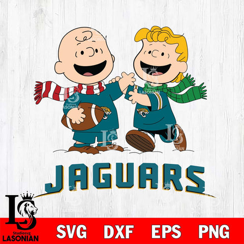 Jacksonville Jaguars Charlie Brown & Linus Football Cricut,Christmas SVG DXF EPS PNG FILE, Digital Download,Instant Download, Silhouette