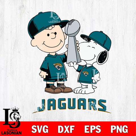 Jacksonville Jaguars Charlie Brown and Snoopy Champions Svg Eps Dxf Png File, NFL svg , Digital Download , Instant Download, Cricut File