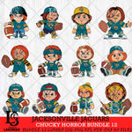 Jacksonville Jaguars Chucky Horror Bundle 12 SVG Svg Eps Dxf Png File, Bundle NFL svg, Digital Download, Instant Download