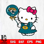 Jacksonville Jaguars Cute Hello Kitty 2 Svg Eps Dxf Png File, Digital Download, Instant Download