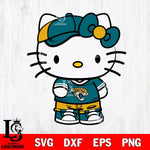 Jacksonville Jaguars Cute Hello Kitty Football 2 Svg Eps Dxf Png File, NFL svg, Digital Download, Instant Download