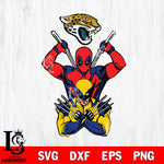 Jacksonville Jaguars Deadpool Wolverine 2 Svg Eps Dxf Png File, Digital Download, Instant Download