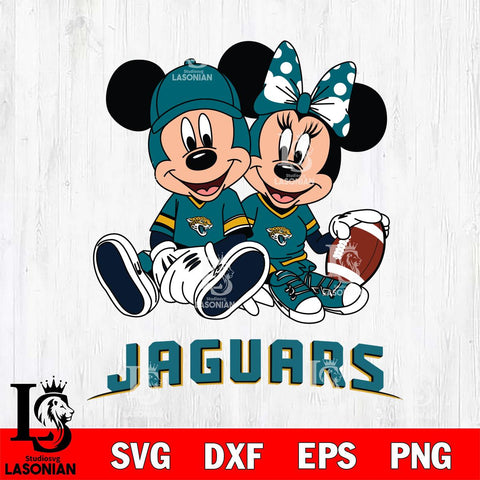 Jacksonville Jaguars Disney Mickey And Minnie Football Svg Eps Dxf Png File, NFL svg , Digital Download , Instant Download, Cricut File