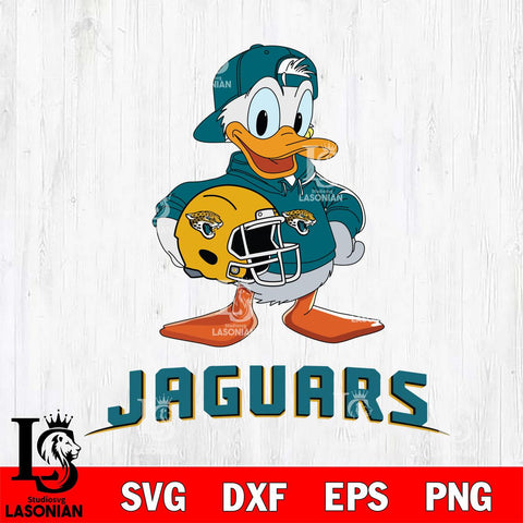 Jacksonville Jaguars Donald Duck Rugby Helmet Cricut, NFL SVG DXF EPS PNG FILE, Digital Download,Instant Download, Silhouette