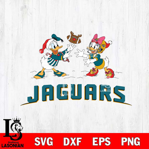 Jacksonville Jaguars Donald Duck & Daisy Duck Football Cricut,Christmas SVG DXF EPS PNG FILE, Digital Download,Instant Download, Silhouette