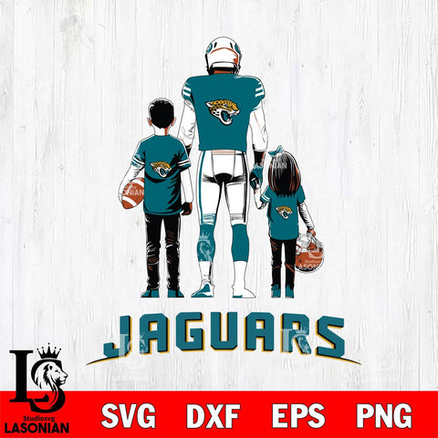 Jacksonville Jaguars Father And Child Football SVG DXF EPS PNG FILE,NFL SVG, Father day Digital Download,Instant Download, Silhouette