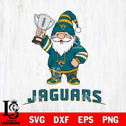 Jacksonville Jaguars Gnome Champion File Cut, NFL SVG, Digital Download , CHRISTMAS Criucut , Silhouette