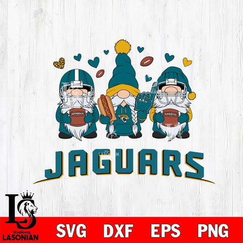 Jacksonville Jaguars Gnome Rugby File Cut, NFL SVG, Digital Download , CHRISTMAS Criucut , Silhouette
