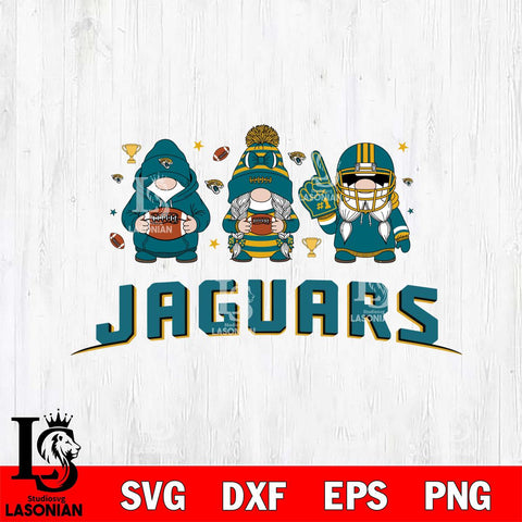Jacksonville Jaguars Gnome #1 Football File Cut, NFL SVG, Digital Download , CHRISTMAS Criucut , Silhouette