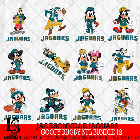 Jacksonville Jaguars Goofy Rugby NFL Bundle 12 SVG DXF EPS PNG FILE,NFL bundle svg ,Football Digital Download,Instant Download, Silhouette