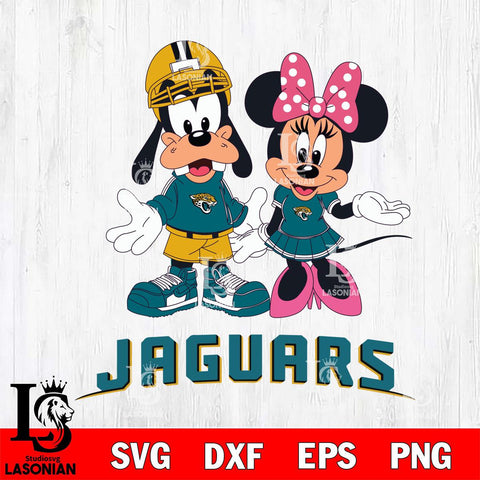 Jacksonville Jaguars Goofy and Minnie mouse Football SVG DXF EPS PNG FILE,NFL Cricut ,Football Digital Download,Instant Download, Silhouette