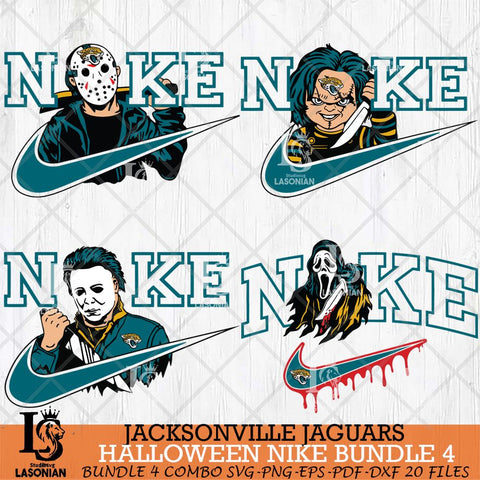 Jacksonville Jaguars Halloween NFL Bundle 4 Svg Eps Dxf Png File, Digital Download, Instant Download