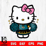 Jacksonville Jaguars Hello Kitty Cheerleader Svg Eps Dxf Png File, Digital Download, Instant Download