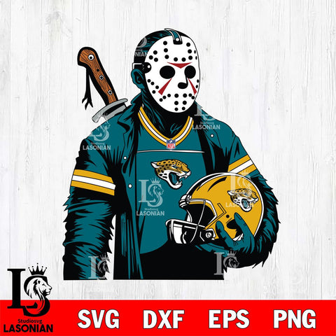 Jacksonville Jaguars Jason Voorhees Horror 2 Svg Eps Dxf Png File, NFL svg, Digital Download, Instant Download