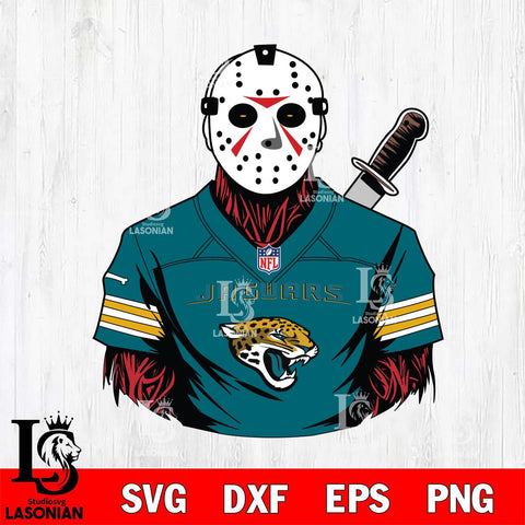 Jacksonville Jaguars Jason Voorhees Horror 4 Svg Eps Dxf Png File, NFL svg, Digital Download, Instant Download