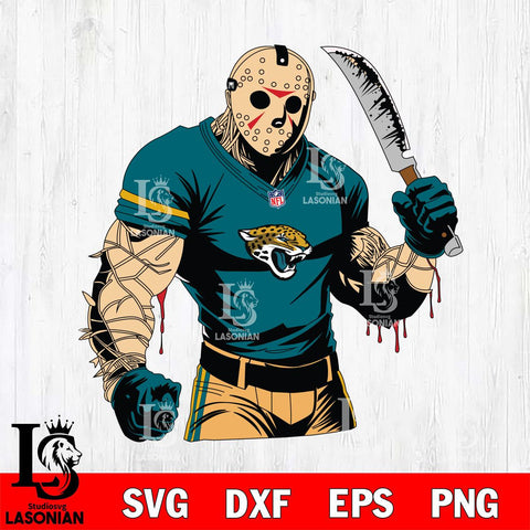 Jacksonville Jaguars Jason Voorhees Horror 8 Svg Eps Dxf Png File, NFL svg, Digital Download, Instant Download