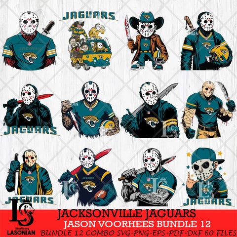 Jacksonville Jaguars Jason Voorhees Horror Bundle 12 SVG Svg Eps Dxf Png File,Bundle NFL svg, Digital Download, Instant Download