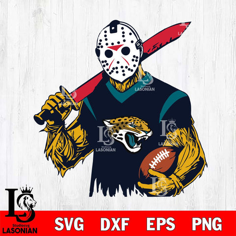 Jacksonville Jaguars Jason Voorhees Horror Halloween 2 Svg Eps Dxf Png File, Digital Download, Instant Download