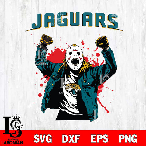 Jacksonville Jaguars Jason Voorhees Horror Halloween 3 Svg Eps Dxf Png File, Digital Download, Instant Download