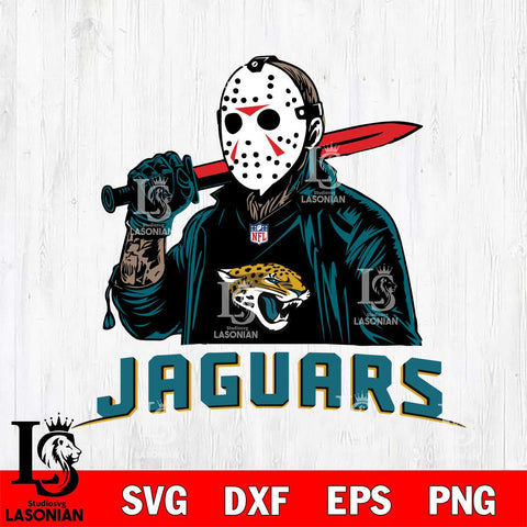 Jacksonville Jaguars Jason Voorhees Horror Halloween Svg Eps Dxf Png File, Digital Download, Instant Download