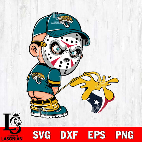 Jacksonville Jaguars Jason Voorhees Piss On Houston Texans Svg Eps Dxf Png File, Digital Download, Instant Download