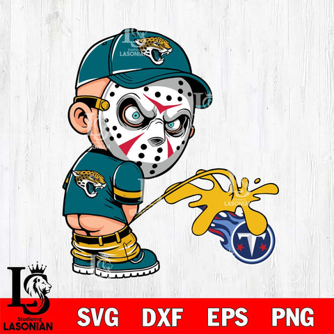 Jacksonville Jaguars Jason Voorhees Piss On Tennessee Titans Svg Eps Dxf Png File, Digital Download, Instant Download