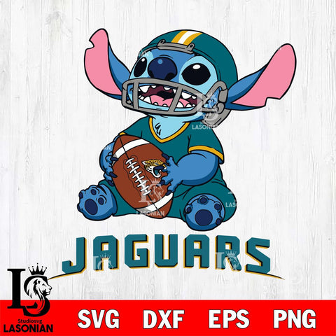 Jacksonville Jaguars Lilo and stitch Football SVG DXF EPS PNG FILE, Stitch File Cut,NFL Digital Download,Instant Download, Silhouette