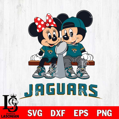 Jacksonville Jaguars Mickey And Minnie Football Champions Svg Eps Dxf Png File, NFL svg , Digital Download , Instant Download, Cricut File
