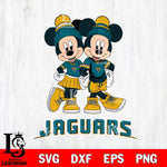 Jacksonville Jaguars Mickey And Minnie Mouse Football Svg Eps Dxf Png File, Bundle NFl svg , File Cut , Digital Download , Instant Download, Laser Cut Svg Files