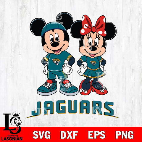 Jacksonville Jaguars Mickey And Minnie Rugby Svg Eps Dxf Png File, NFL svg , Digital Download , Instant Download, Cricut File