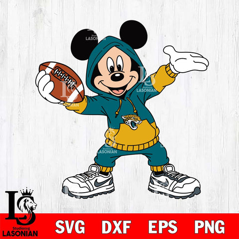Jacksonville Jaguars Mickey Disney Football Christmas File Cut, NFL SVG DXF EPS PNG FILE, Digital Download , Criucut , Silhouette