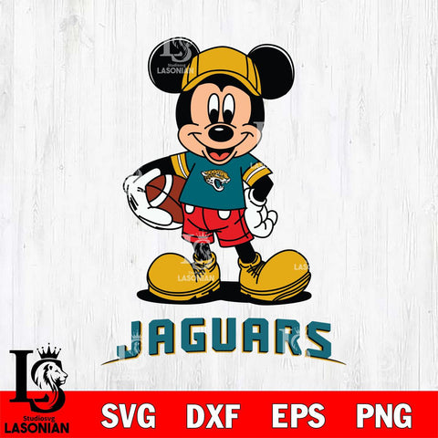 Jacksonville Jaguars Mickey Football Cricut, NFL SVG DXF EPS PNG FILE, Digital Download,Instant Download, Silhouette