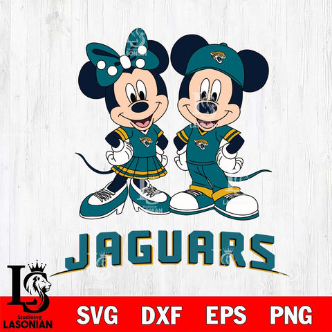 Jacksonville Jaguars Mickey Minnie Mouse rugby ball Svg Eps Dxf Png File, Bundle NFl svg , File Cut , Digital Download , Instant Download, Laser Cut Svg Files