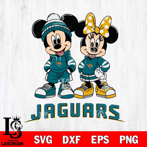 Jacksonville Jaguars Mickey Minnie Rugby Hoodie Svg Eps Dxf Png File, Bundle NFl svg , File Cut , Digital Download , Instant Download, Laser Cut Svg Files