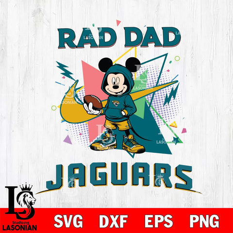 Jacksonville Jaguars Mickey Wearing Hoodie Rad Dad SVG DXF EPS PNG FILE, Disney Father day File Cut,Digital Download,Instant Download,Disney Svg Files