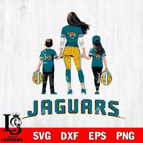 Jacksonville Jaguars Mother and son Rugby SVG DXF EPS PNG FILE,NFL SVG, Father day Digital Download,Instant Download, Silhouette