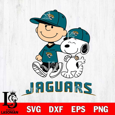 Jacksonville Jaguars Peanuts Snoopy Friends SVG DXF EPS PNG FILE,Snoopy File Cut, Nfl Digital Download,Instant Download, Silhouette