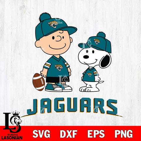 Jacksonville Jaguars Peanuts Snoopy Friends Football SVG DXF EPS PNG FILE,Snoopy File Cut, Nfl Digital Download,Instant Download, Silhouette