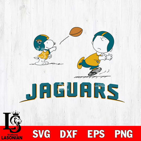 Jacksonville Jaguars Peanuts play football SVG DXF EPS PNG FILE,Snoopy File Cut, Nfl Digital Download,Instant Download, Silhouette