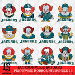 Jacksonville Jaguars Pennywise Horror NFL Bundle 12 SVG Eps Dxf Png File, NFL svg, Digital Download, Instant Download