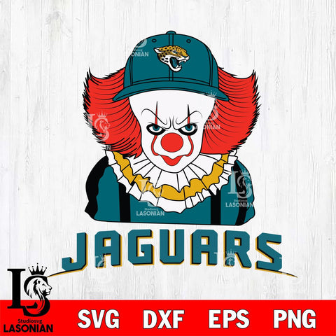 Jacksonville Jaguars Pennywise Horror Sport 10 Svg Eps Dxf Png File, NFL svg, Digital Download, Instant Download