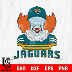 Jacksonville Jaguars Pennywise Horror Sport 2 Svg Eps Dxf Png File, NFL svg, Digital Download, Instant Download